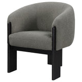 Valdez Brown Boucle Upholstered Barrel Back Accent Chair from Coaster - Luna Furniture