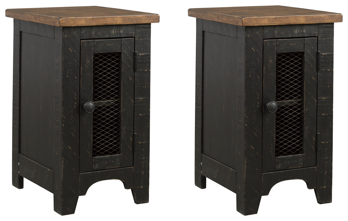 Valebeck 2 End Tables in Black/Brown from Ashley - Luna Furniture