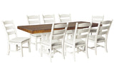 Valebeck Beige/White Dining Table and 8 Chairs from Ashley - Luna Furniture