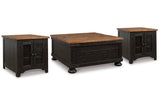 Valebeck Black/Brown Coffee Table and 2 End Tables from Ashley - Luna Furniture