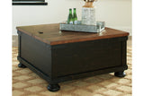 Valebeck Black/Brown Coffee Table and 2 End Tables from Ashley - Luna Furniture