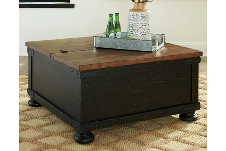 Valebeck Black/Brown Coffee Table and 2 End Tables from Ashley - Luna Furniture