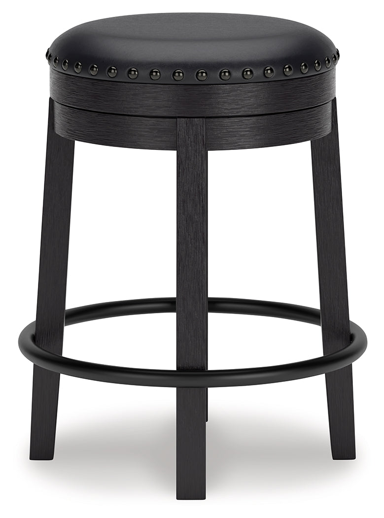 Valebeck Black Counter Height Barstool from Ashley - Luna Furniture