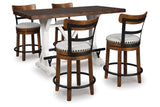 Valebeck Brown Counter Height Dining Table and 4 Barstools from Ashley - Luna Furniture