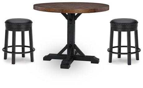 Valebeck Counter Height Dining Table and 2 Barstools from Ashley - Luna Furniture