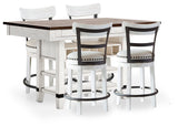 Valebeck Counter Height Dining Table and 4 Barstools from Ashley - Luna Furniture