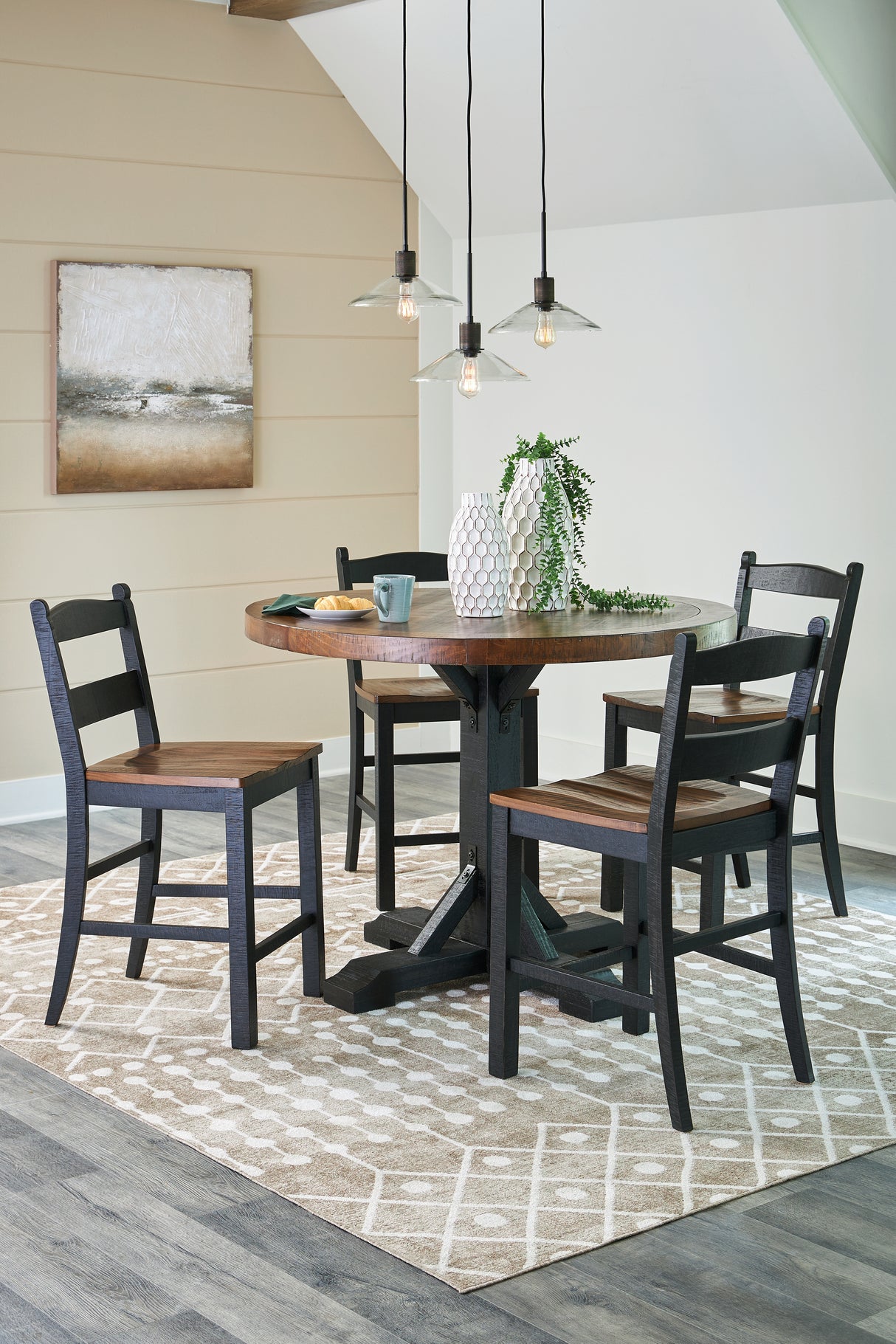 Valebeck Counter Height Dining Table and 4 Barstools in Multi from Ashley - Luna Furniture