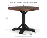 Valebeck Counter Height Dining Table and 6 Barstools from Ashley - Luna Furniture