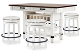 Valebeck Multi Counter Height Dining Table and 4 Barstools from Ashley - Luna Furniture
