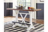 Valebeck White Counter Height Dining Table and 2 Barstools from Ashley - Luna Furniture