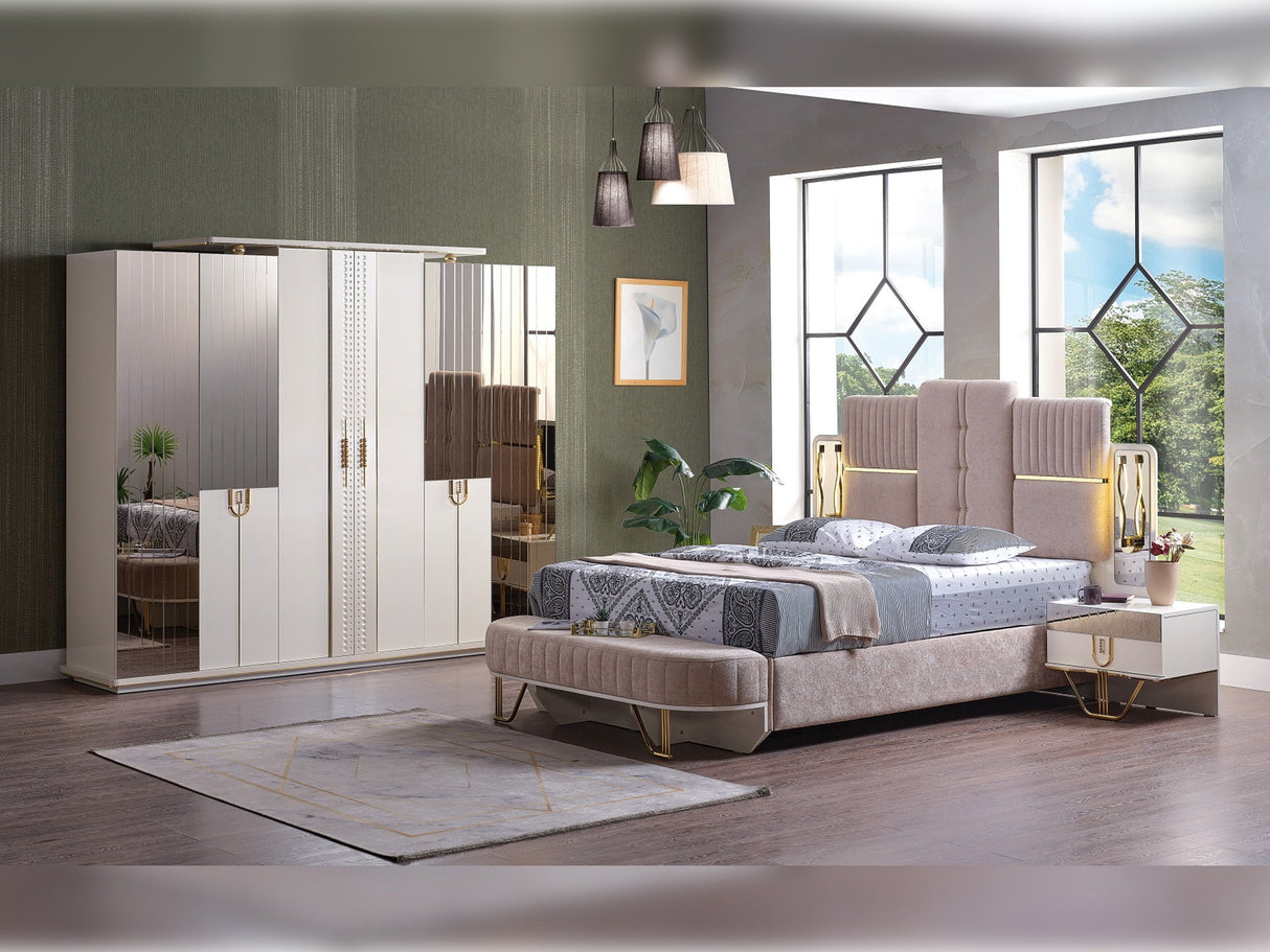 Valence King Storage Bed With Headboard from Furnia - Luna Furniture