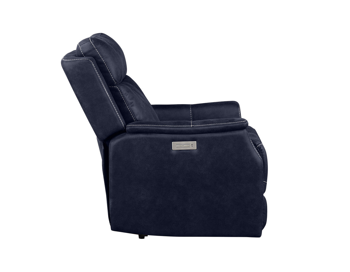 Valencia Ocean Blue Dual Power Recliner from Steve Silver - Luna Furniture