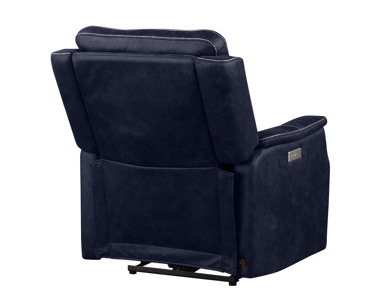 Valencia Ocean Blue Dual Power Recliner from Steve Silver - Luna Furniture