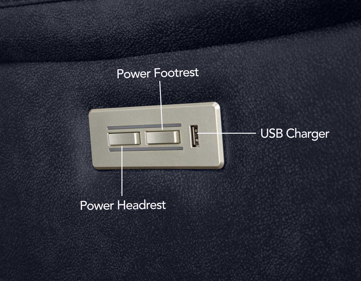 Valencia Ocean Blue Dual Power Recliner from Steve Silver - Luna Furniture