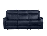 Valencia Ocean Blue Dual Power Reclining Sofa from Steve Silver - Luna Furniture