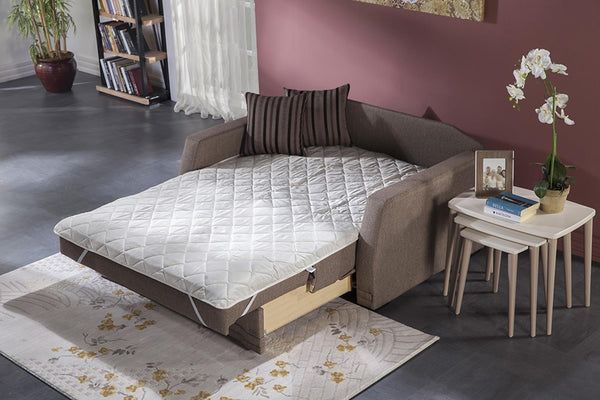 Valerie Redeyef Brown Sleeper Loveseat