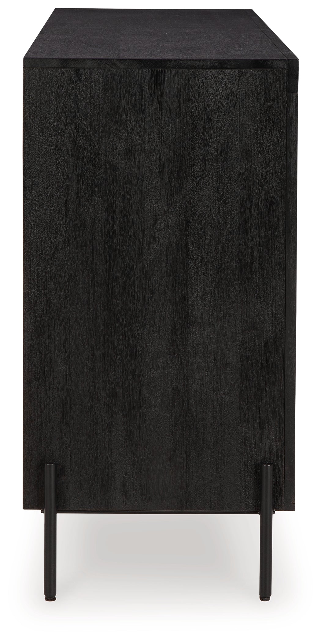 Vallisburg Black/Natural Accent Cabinet from Ashley - Luna Furniture