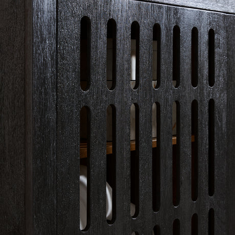 Vallisburg Black/Natural Accent Cabinet from Ashley - Luna Furniture