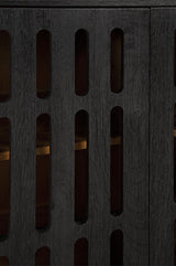 Vallisburg Black/Natural Accent Cabinet from Ashley - Luna Furniture