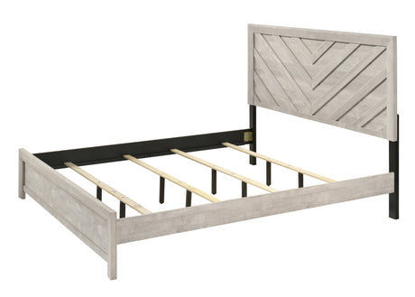 Valor Beige King Panel Bed from Crown Mark - Luna Furniture