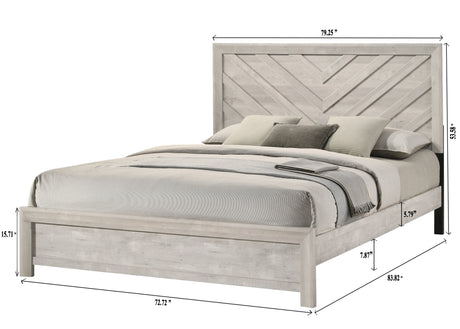 Valor Beige King Panel Bed from Crown Mark - Luna Furniture