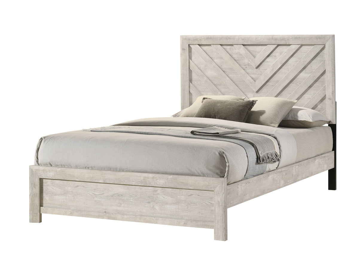 Valor Beige Queen Panel Bed from Crown Mark - Luna Furniture