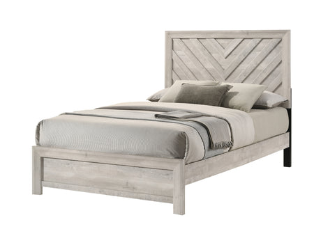 Valor Beige Full Panel Bed from Crown Mark - Luna Furniture