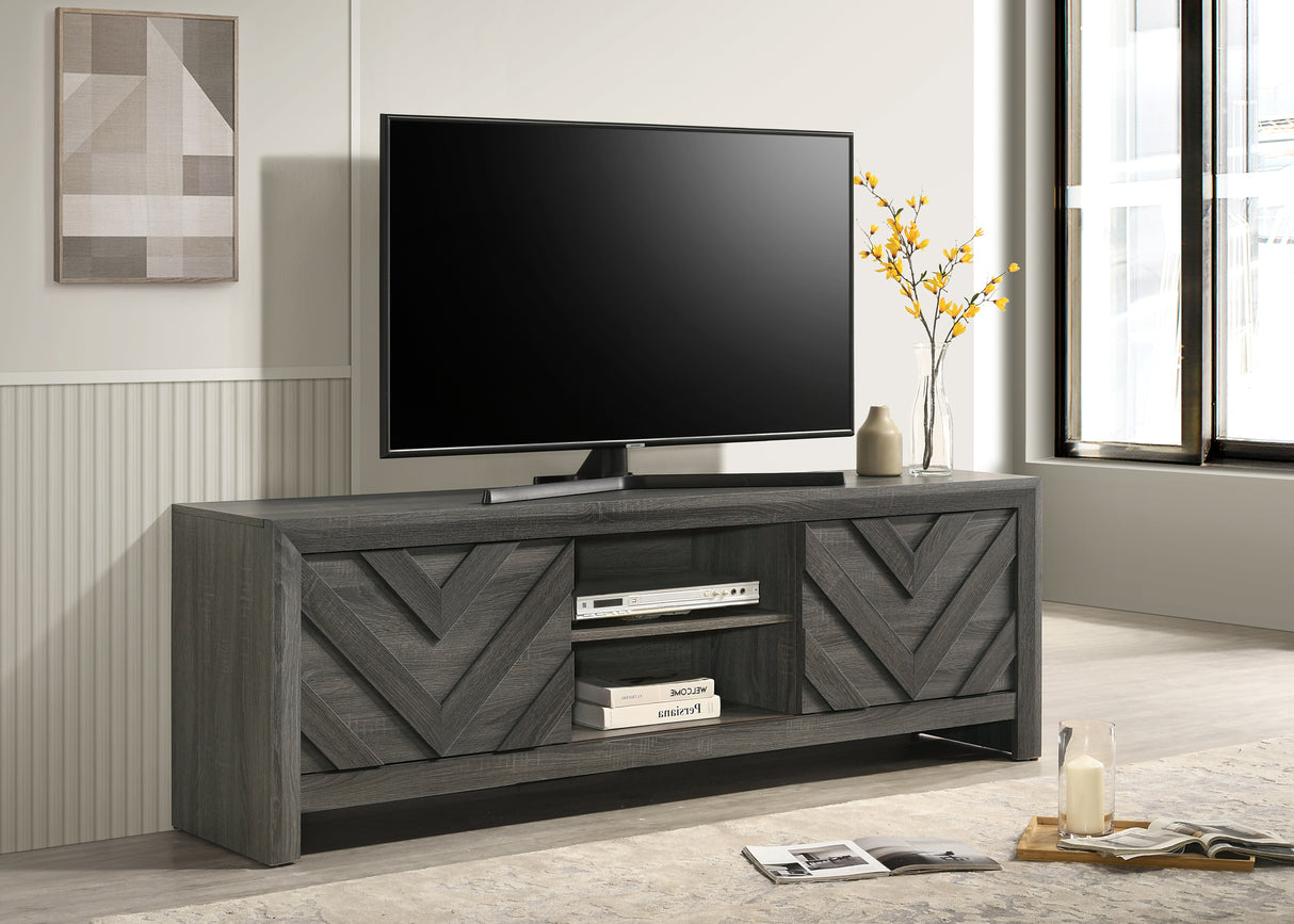 Valor Gray TV Stand from Crown Mark - Luna Furniture