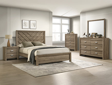 Valor Light Brown Dresser Mirror (Mirror Only) from Crown Mark - Luna Furniture