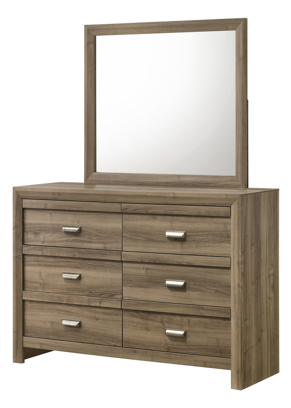 Valor Light Brown Dresser Mirror (Mirror Only)