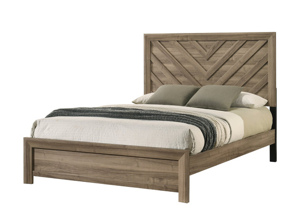 Valor Light Brown Full Panel Bed