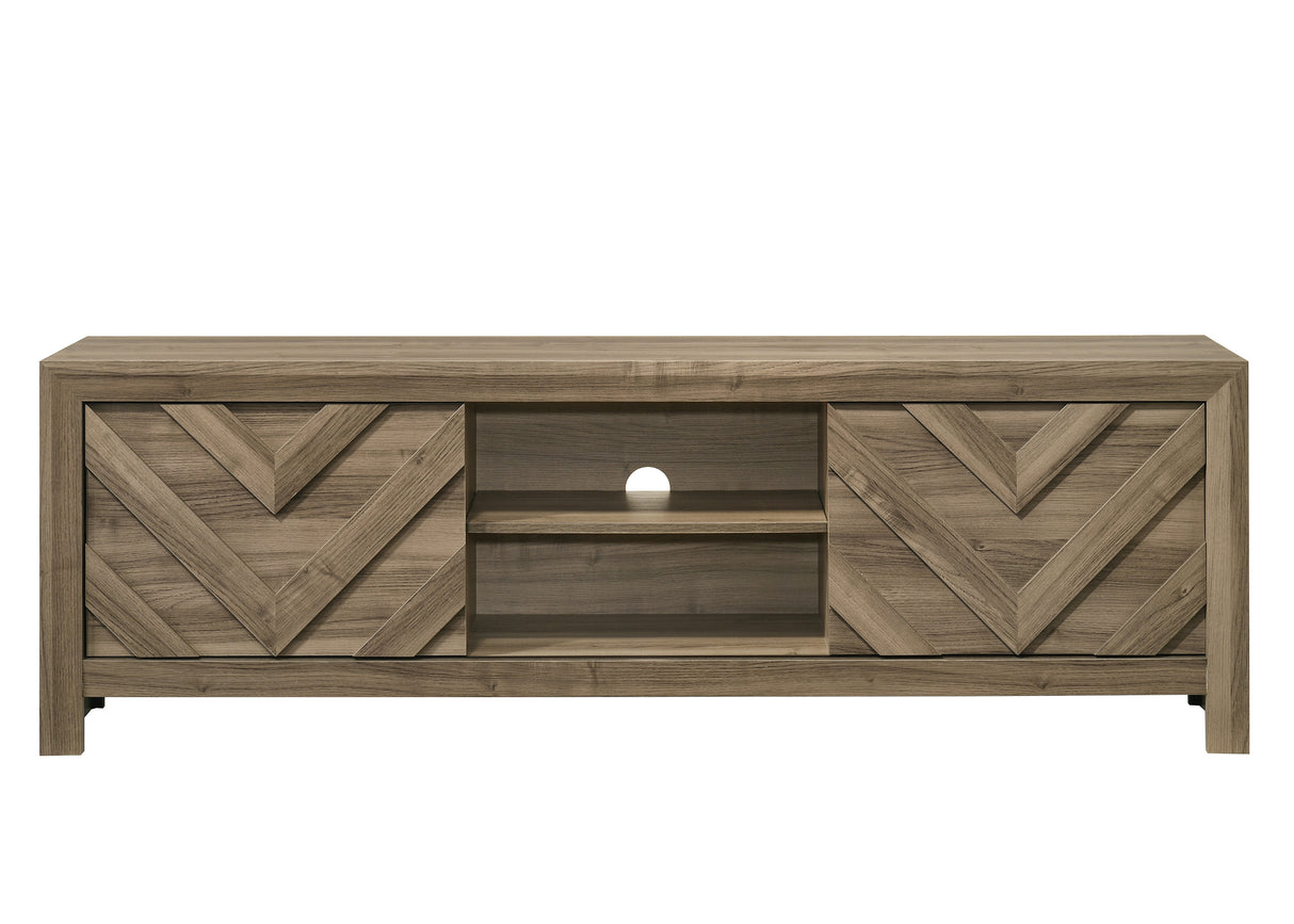 Valor Light Brown Tv Stand from Crown Mark - Luna Furniture
