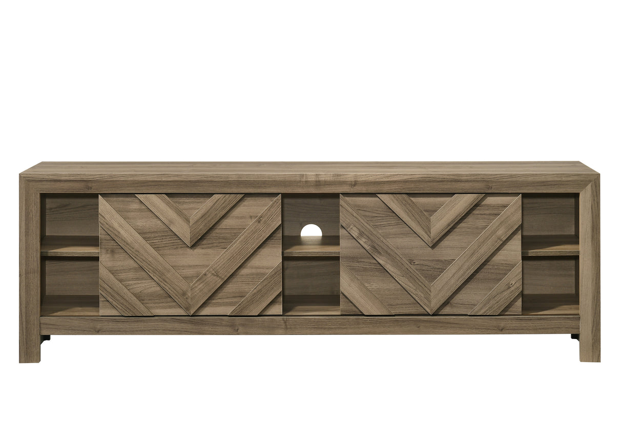 Valor Light Brown Tv Stand from Crown Mark - Luna Furniture