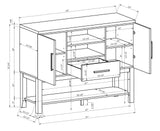 Vance Black Faux Marble Top Sideboard from Crown Mark - Luna Furniture