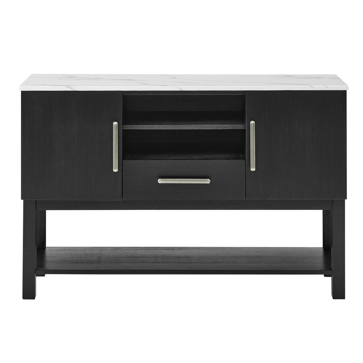 Vance Black Faux Marble Top Sideboard from Crown Mark - Luna Furniture