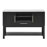 Vance Black Faux Marble Top Sideboard from Crown Mark - Luna Furniture