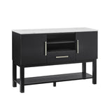 Vance Black Faux Marble Top Sideboard from Crown Mark - Luna Furniture