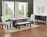 Vance Black Faux Marble Top Sideboard from Crown Mark - Luna Furniture