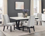 Vance Dove Faux Marble Dining Set from Crown Mark - Luna Furniture