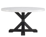 Vance Dove Faux Marble Round Dining Set from Crown Mark - Luna Furniture
