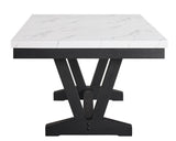 Vance Dove Faux Marble Dining Set from Crown Mark - Luna Furniture