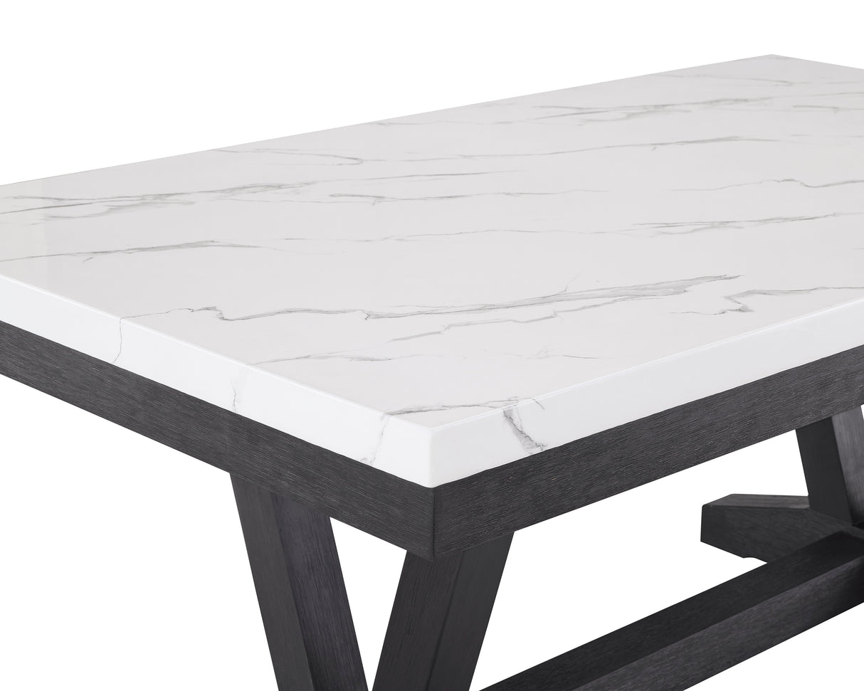 Vance Dove Faux Marble Dining Set from Crown Mark - Luna Furniture