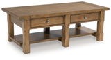 Vandenmore Medium Brown Coffee Table from Ashley - Luna Furniture