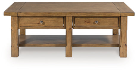 Vandenmore Medium Brown Coffee Table from Ashley - Luna Furniture