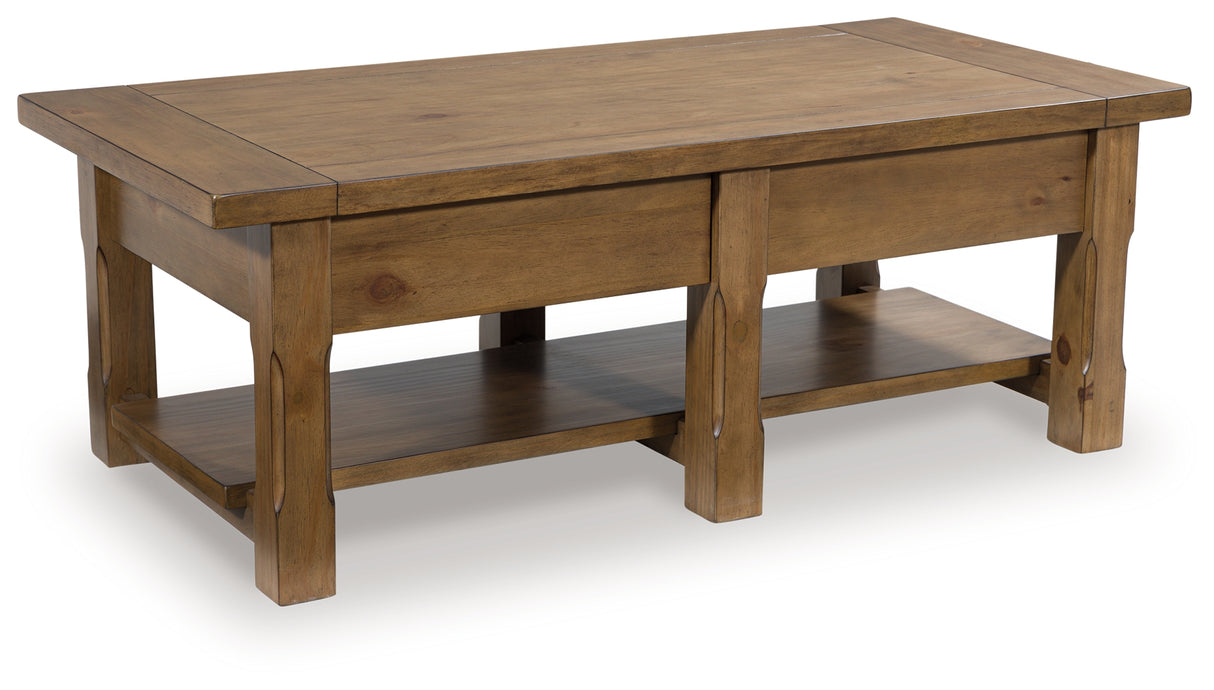 Vandenmore Medium Brown Coffee Table from Ashley - Luna Furniture