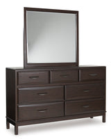 Vanmore Dark Brown Bookcase Storage Platform Bedroom Set from Ashley - Luna Furniture