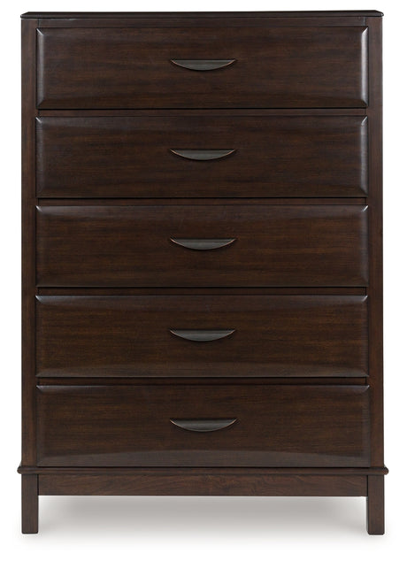 Vanmore Dark Brown Chest of Drawers from Ashley - Luna Furniture