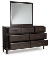 Vanmore Dark Brown Dresser and Mirror from Ashley - Luna Furniture