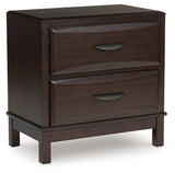 Vanmore Dark Brown Bookcase Storage Platform Bedroom Set from Ashley - Luna Furniture