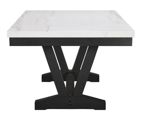 Varley Dove Genuine Marble Dining Set from Crown Mark - Luna Furniture